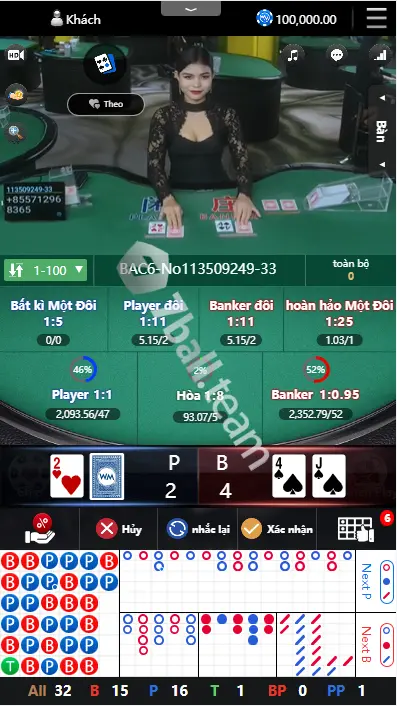 Hướng Dẫn Tham Gia Cá Cược Sảnh 7Ball Casino Trực Tuyến 9 Baccarat 7ball