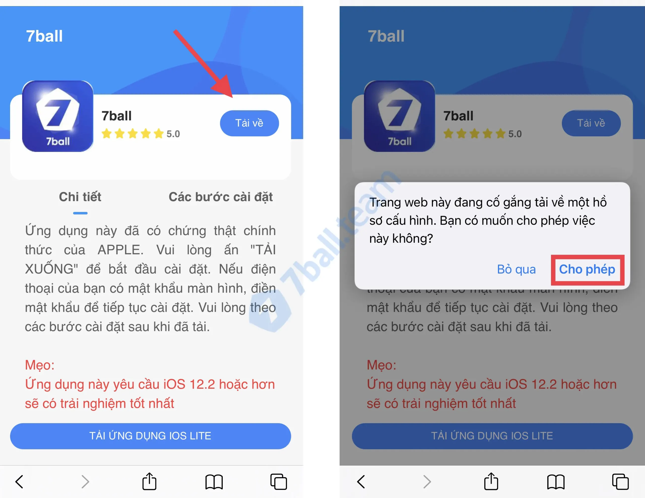 Tải App 7Ball - Cài Đặt 73one Về Điện Thoại Siêu Đơn Giản 7 Hướng dẫn cài đặt app 7ball