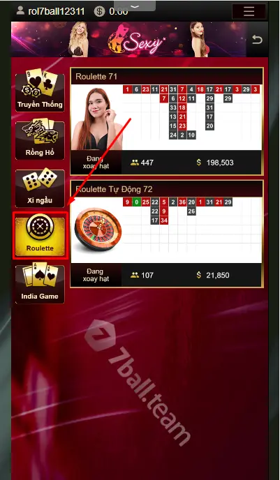 Hướng Dẫn Tham Gia Cá Cược Sảnh 7Ball Casino Trực Tuyến 12 Roulette